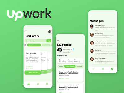 Upwork redesign by Volodymyr Parashchii on Dribbble