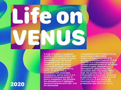 Life on Venus art conceptual design minimalism typography ui ui design uidesign