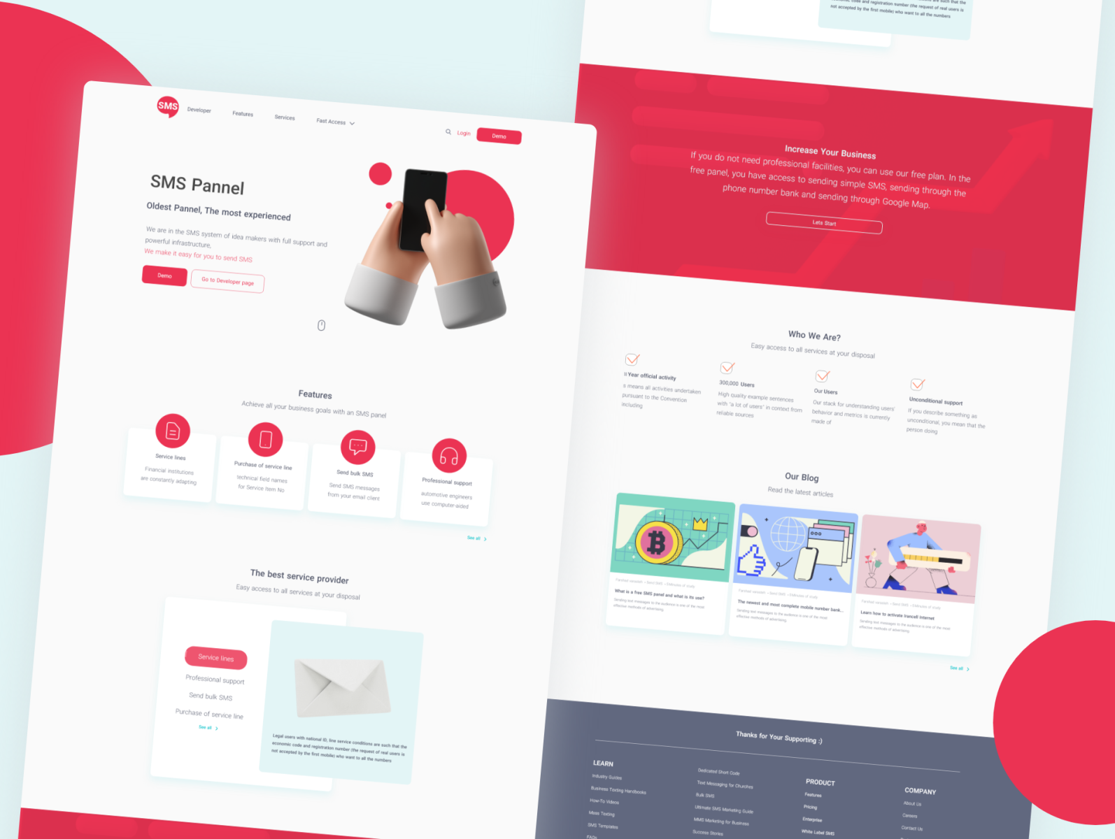 SMS HomePage by Mahsa Hasani on Dribbble