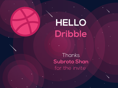 1st Dribble Shot 1st 1st shot design dribble dribbleball hello illustration night shot sky thanks