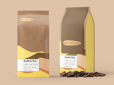 Concept of packaging design for coffee