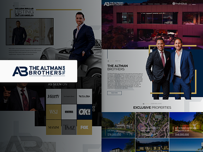 Real estate website design - The Altman Brothers real estate real estate agency real estate agent real estate branding real estate logo realestate ui ux web design