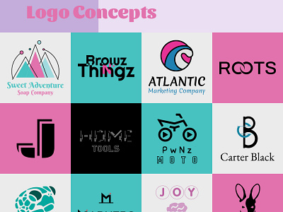 Logos vol 1 branding design flat logo mark logodesign logos logotype minimal typography vector