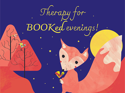 Therapy for Booked evenings Sticker Illustration