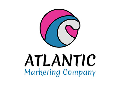 Atlantic Marketing Company Logo atlantic logo branding colorful design flat illustration logo logo concept marketing logo vector vector art wave
