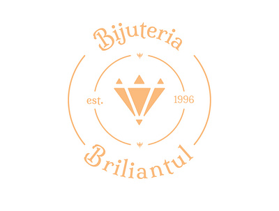 Logo Bijuteria Briliantul - Jewelry Store branding diamong logo gold diamond gold logo jewelry jewelry logo jewelry shop jewelry store logo design logo design branding logo design concept