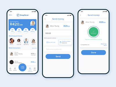 SnapScan Wallet Evolution branding design digital minimal p2p payments ui ux wallet
