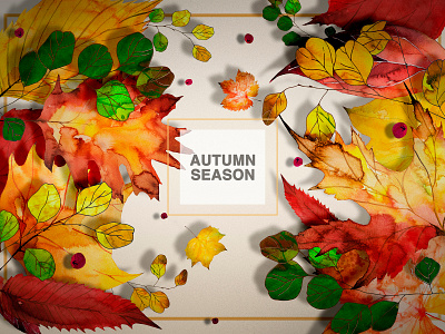 Autumn Background #3 autumn autumn background autumn leaves autumn season background branches design graphic design illustration