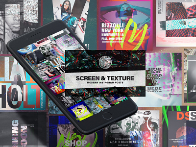 Screen&Texture Instagram posts design graphic design illustration instagram instagram post instagram template social media