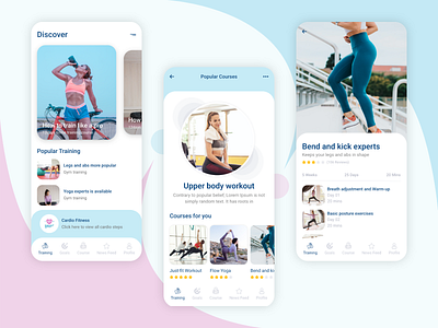 gym mobile application gym mobile application mobile app design mobile ui mobile ui kit pink ui ux