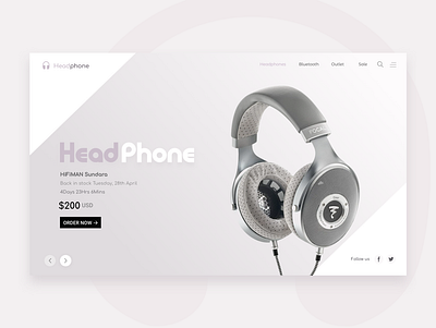 Headphone Web Page headphone web page layoutdesign uiux