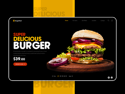 Burger Web Page creative design designs