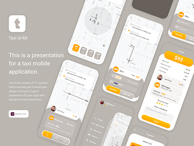 Taxi Mobile UI Kit