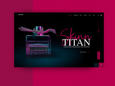Perfume Web Page creative design mobile ui perfume pink