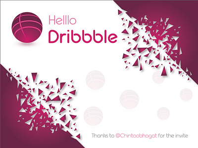 Hello Dribble banner design branding creative design design graphic icon illustration illustrator lettering logo typography web