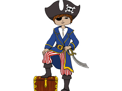 Pirate Boy art kids illustration vector vector art