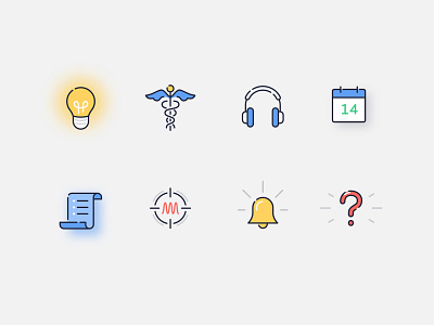 Line Art Icons for App colorfull icon icons line art modern outline