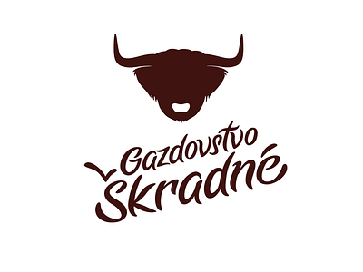 Gazdovztvo Ranch — Logo design affinity designer bull draw farm handdrawn head ranch