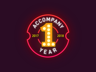 Neon Badge_Accompany 1 Year