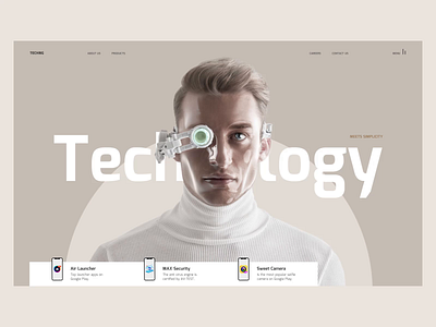 Technology affter effects consept design ui ux web webdesig website
