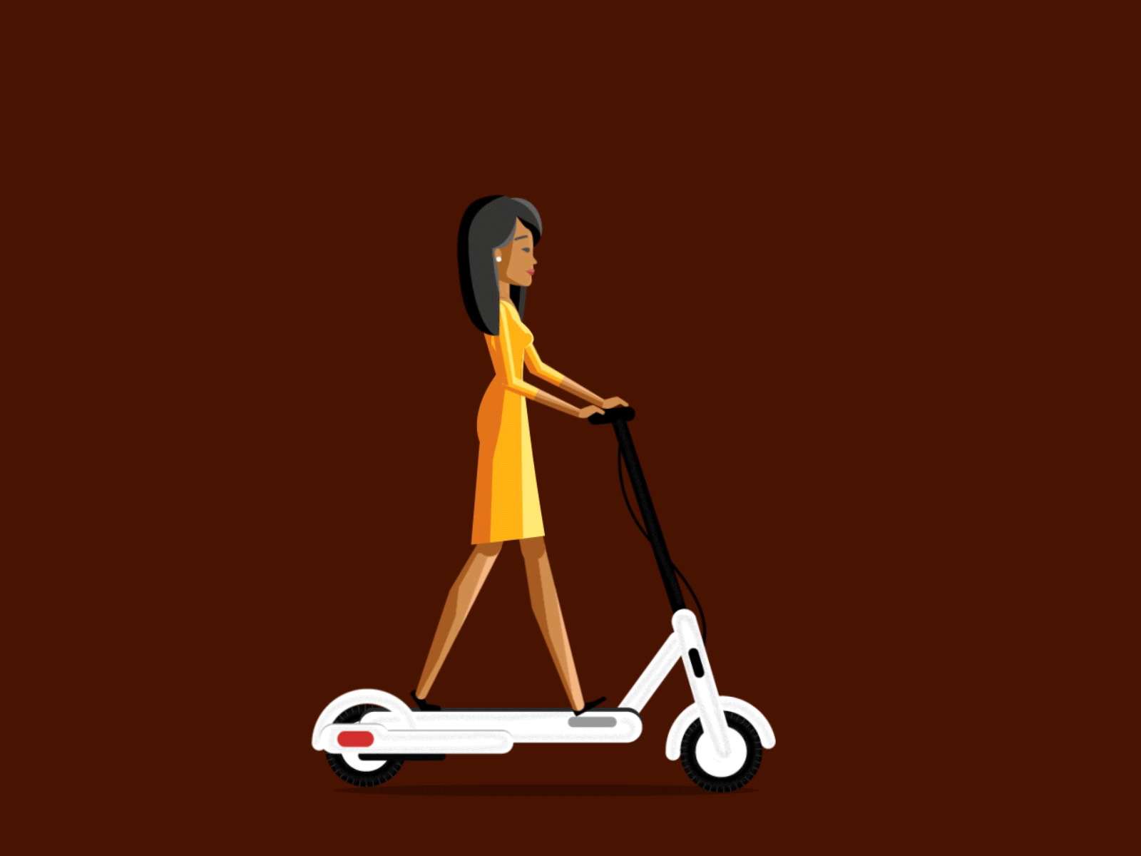 Treadmill Electric Walking Bike ae aftereffects ai animation creative design dribbble dribbleshot gif girl character girl illustration graphic graphic design identity pinterest trending