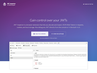 JWT Inspector Website chrome extension inspector jwt