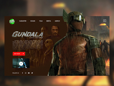 Web Design Gundala design indonesia superhero ui web