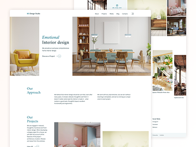 Interior Solutions Agancy Landing page agency assimetric clean concept daily design dribbble interior landing page light minimal studio ui ux website