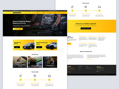 Car Battery Service landing page