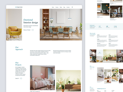Interior Design Studio Homepage clean company concept daily design dribbble landing page light minimalistic studio ui ux