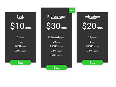 Pricing Ui #030 daily 100 challenge dailyui dailyui030 dailyuichallenge day30 design new newtodribbble pricing pricing plans simple design typography ui ui ux design ui100 ui100days vector