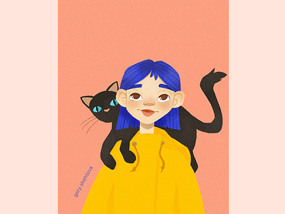 Coraline autumn character character design concept digital art digital illustration flat design girl graphic design halloween illustration