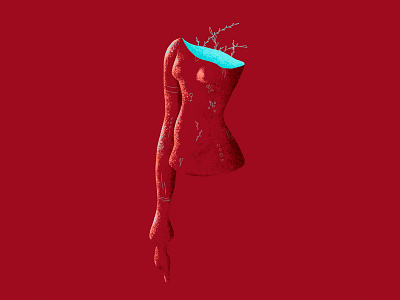 Body blue body design digital drawing electric illustration red surreal texture wacom intuos