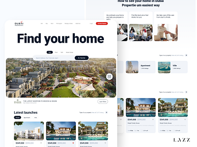 Dubai Properties UI Design Home design desktop graphic design logo real estate ui ux web design