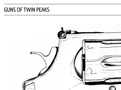 Guns of Twin Peaks fan art guns illustration infographic ink line art twin peaks