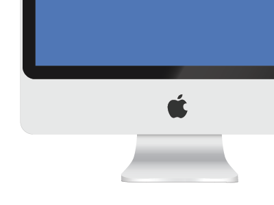 iMac illustration for magazine cover apple blue gradients gray illustration illustrator imac mac macintosh