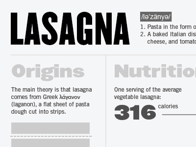 Lasagna Lover charts cooking food graph grayscale infographics lasagna noodles numbers nutritional value