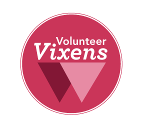 Vixens logo circle logo pink pro bono stroke triangles v vixen volunteer