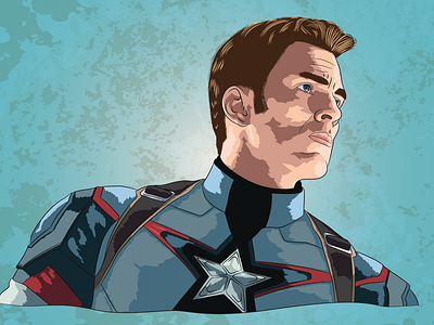 Captain America illustration pop art portrait art vector vector art