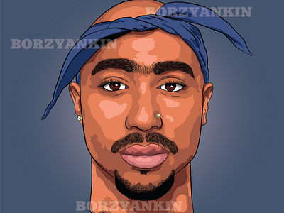 2pac 2pac illustration pop art portrait art vector vector art