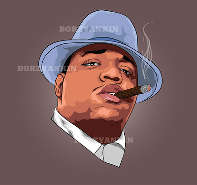 Notorious B.I.G illustration pop art portrait art vector vector art