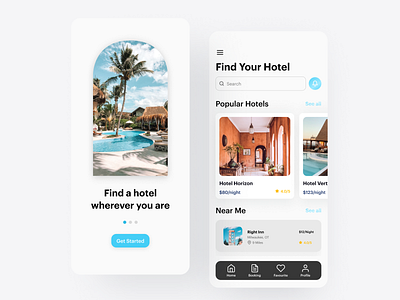 Hotel Booking App app design ui ux