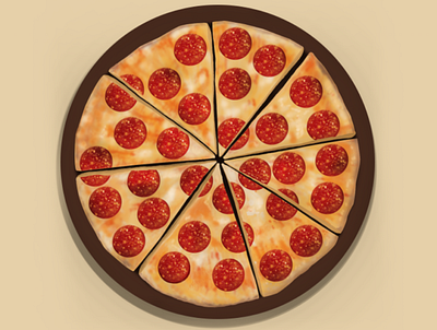 PIZZA concept illustration photoshop pizza red