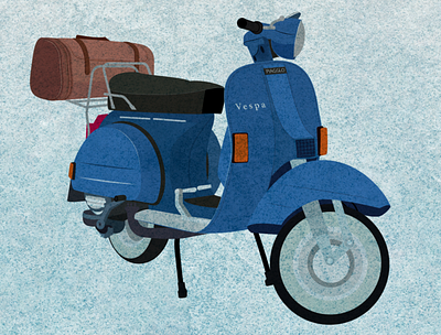 VESPA-MOTO art concept creative drawing illustration motorbike vector vespa