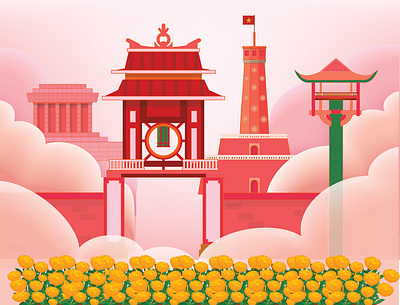 Tết Hà Nội graphic design