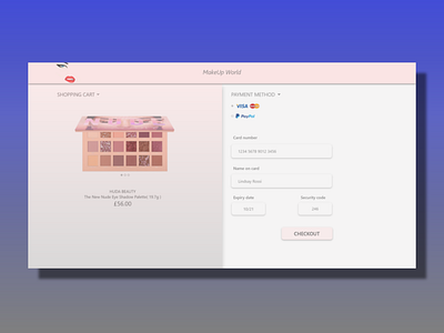 DailyUI #002 Credit Card Checkout checkout credit card daily 100 challenge dailyui design dribbble web