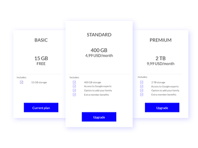 DailyUI #030 Pricing adobe xd daily 100 challenge daily challange dailyui design dribbble mobile pricing pricing plan pricing table ui web