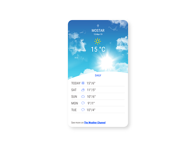 DailyUI #037 Weather by Franka Ipša on Dribbble