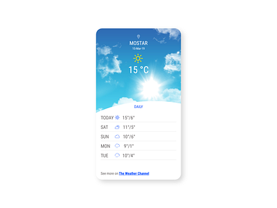 DailyUI #037 Weather adobe xd app creative daily 100 challenge daily challenge dailyui design dribbble illustration mobile mobile app ui weather weather app weather forecast weather ui