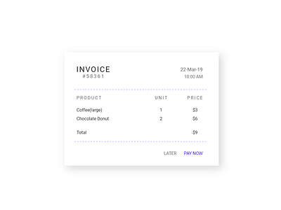 DailyUI #046 Invoice